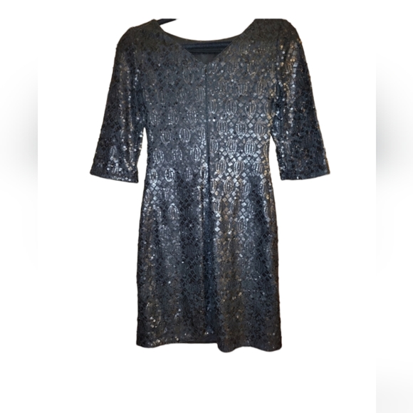 Calvin Klein Black Sequen Dress - Picture 4 of 4